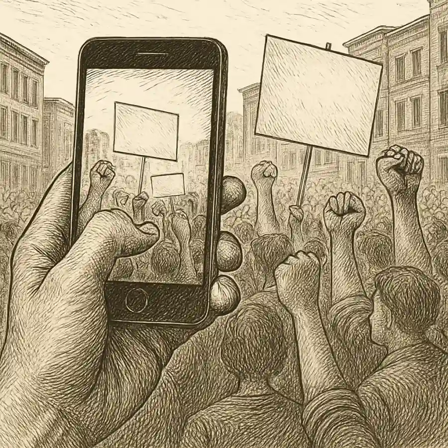 Ilustración en grabado sobre Cuando la calle deja de escucharse igual