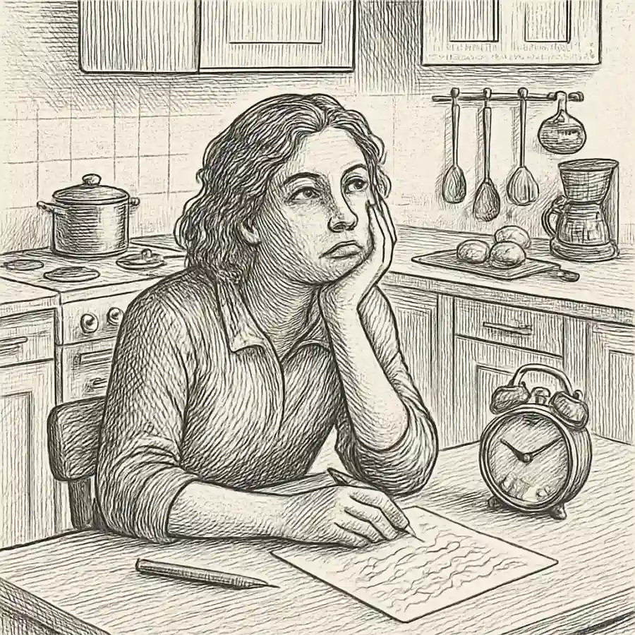 Ilustración en grabado sobre Neurociencia doméstica: lo que mi cocina me enseñó para dejar de procrastinar