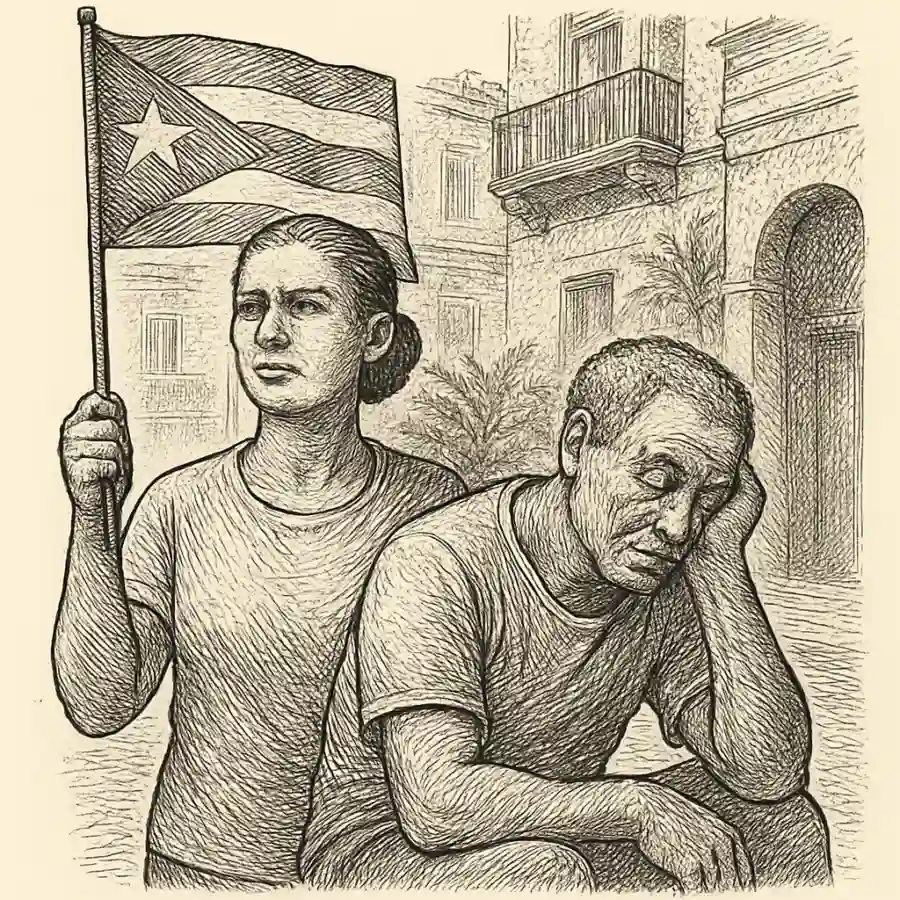 Ilustración en grabado sobre El orgullo de resistir y el cansancio de resistir