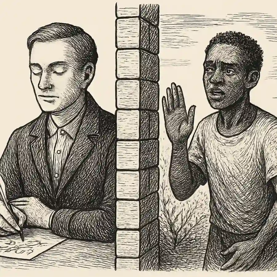 Ilustración en grabado sobre La paz como privilegio: lo que me permite y lo que me quita