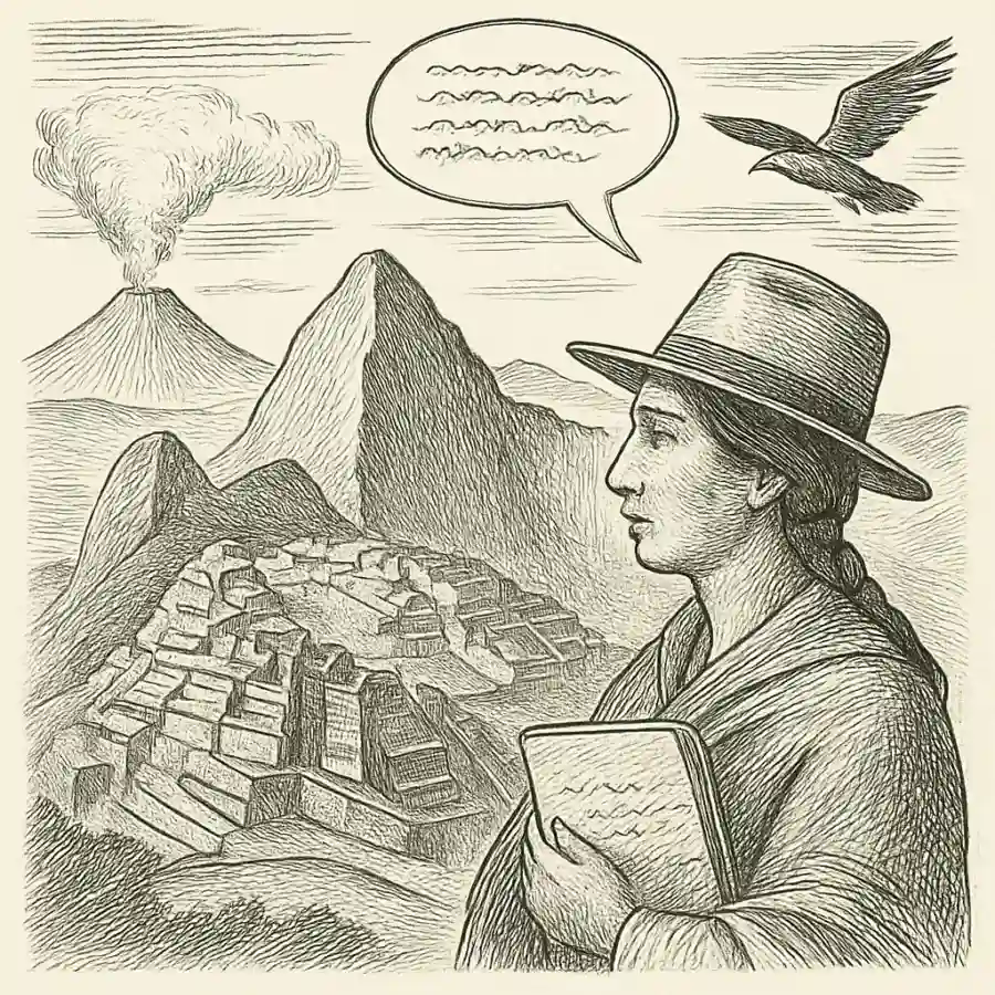 Lo inca en Ecuador me aparece cuando no lo estoy buscando — ilustración Ilustración en grabado sobre Lo inca en Ecuador me aparece cuando no lo estoy buscando