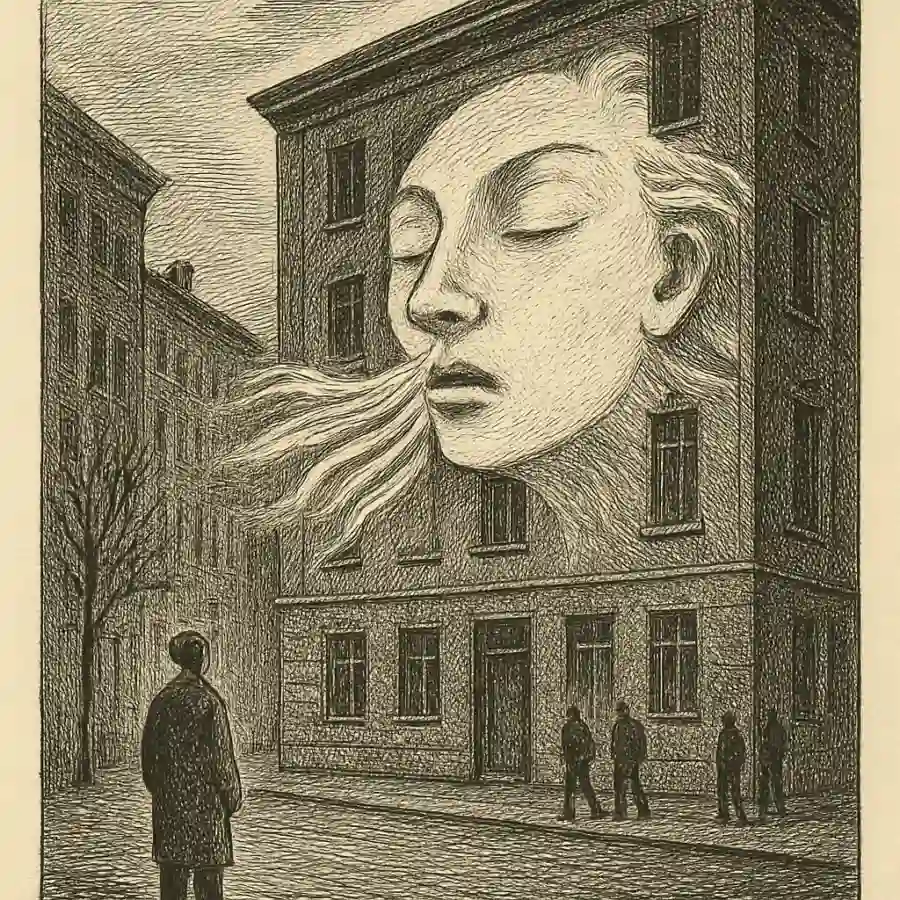 Cuando el edificio “respira” — ilustración Ilustración en grabado sobre Cuando el edificio “respira”