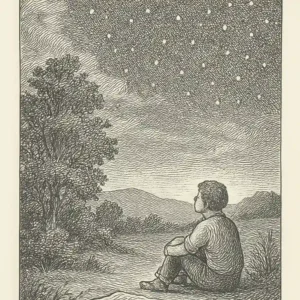 Esa noche el cielo estaba clarito, y yo me sentí chiquitico de verdad