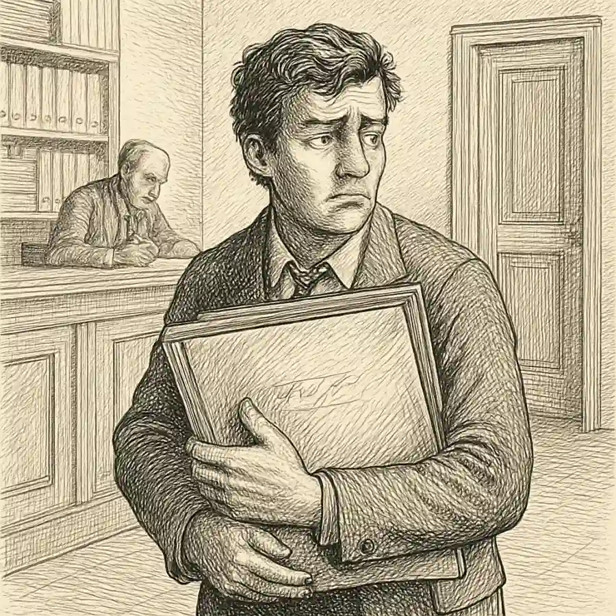 Ilustración en grabado sobre Púchica, el trámite me enseñó a llevar carpeta