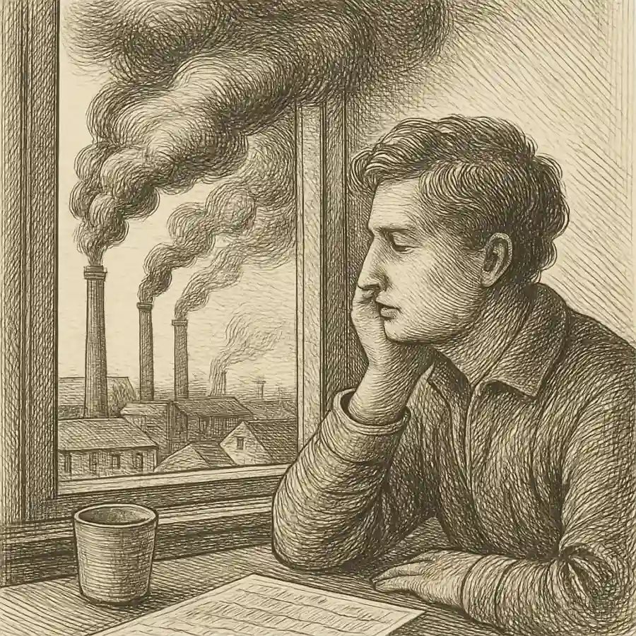 El humo se mete, aunque vos no le abras — ilustración Ilustración en grabado sobre El humo se mete, aunque vos no le abras