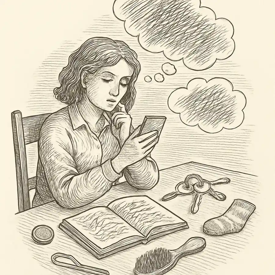¿Y si lo que se pierde no se pierde? — ilustración Ilustración en grabado sobre ¿Y si lo que se pierde no se pierde?