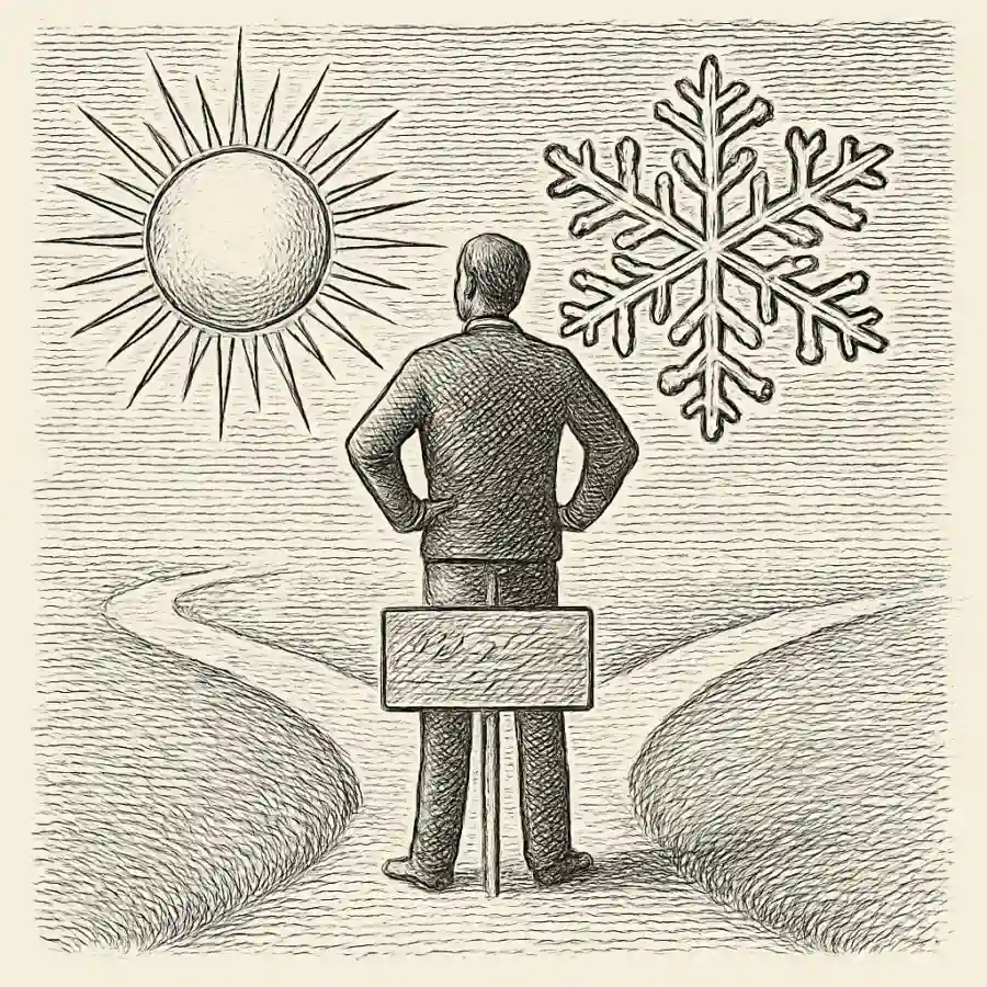 Ilustración en grabado sobre Me polaricé sin darme cuenta: cómo bajé la temperatura sin volverme tibio