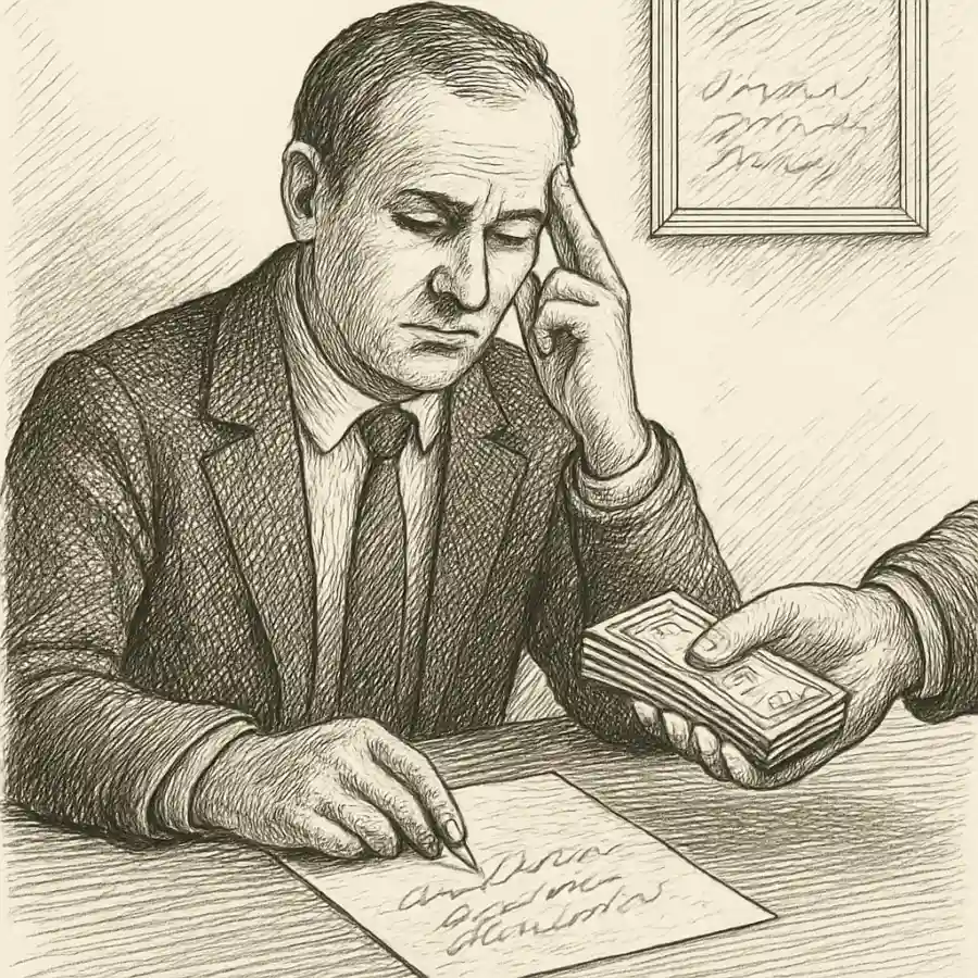 La vez que casi me “resuelvo” a mí mismo — ilustración Ilustración en grabado sobre La vez que casi me “resuelvo” a mí mismo