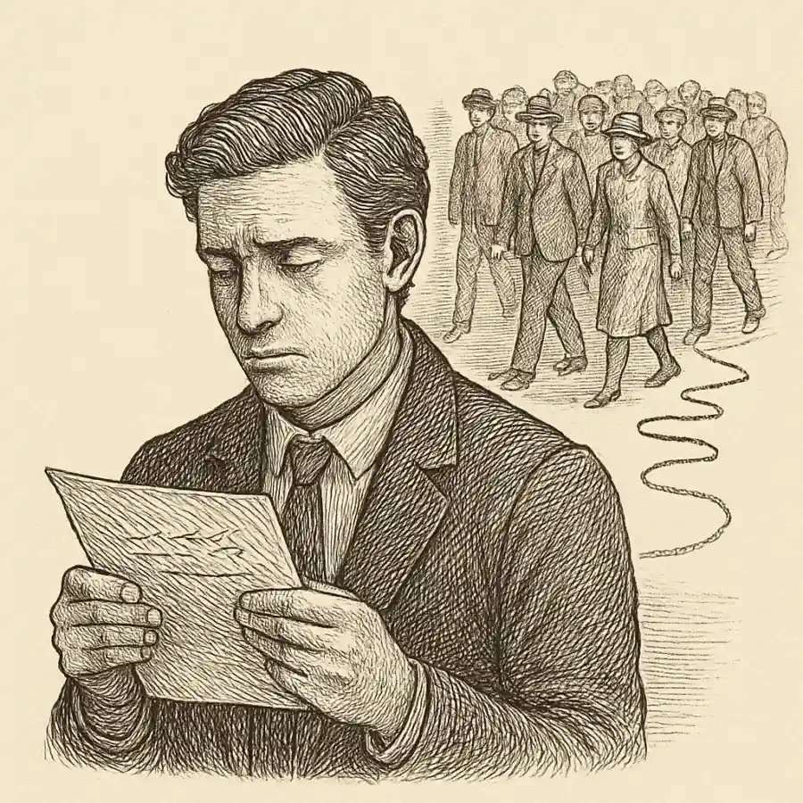 Ilustración en grabado sobre El guion invisible de la gente