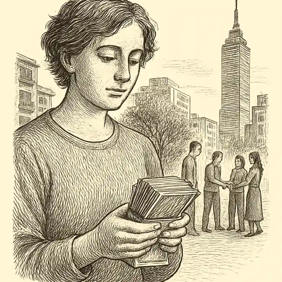 La tanda me sostuvo — ilustración Ilustración en grabado sobre La tanda me sostuvo