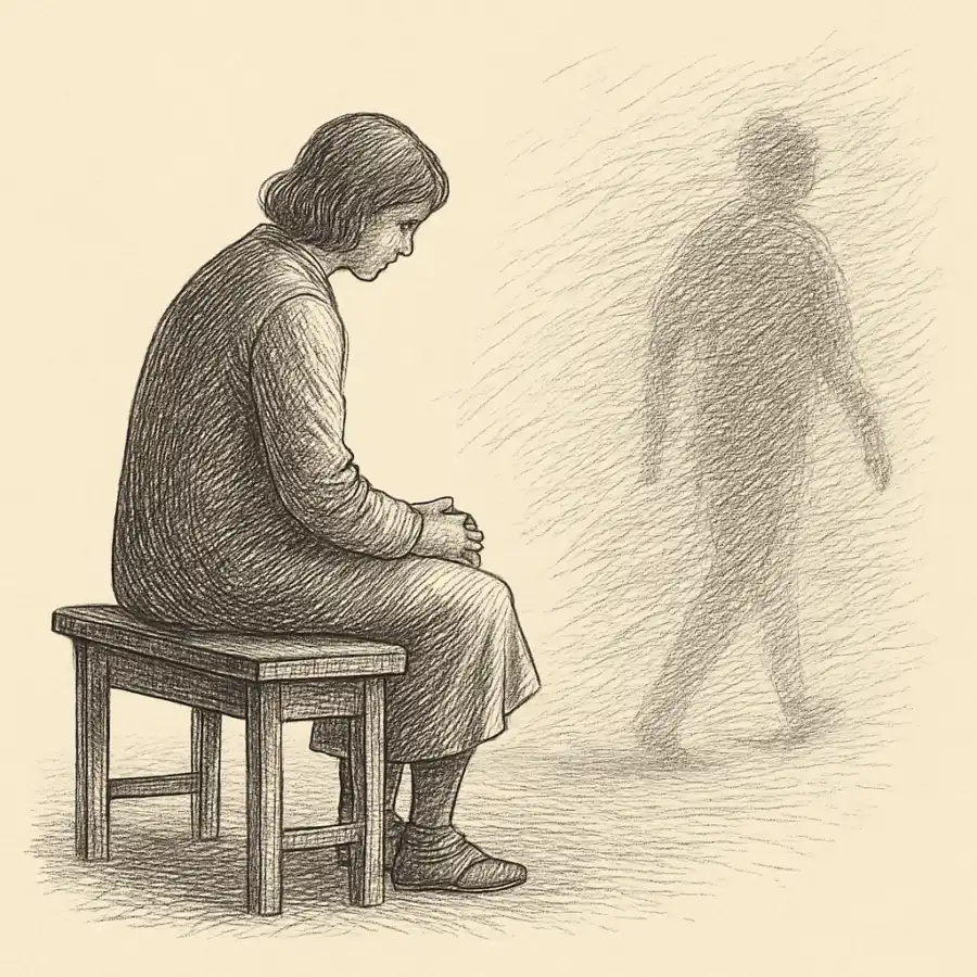 Cuando una amistad se desdibuja — ilustración Ilustración en grabado sobre Cuando una amistad se desdibuja