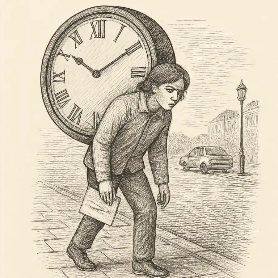 El “ya llego” que pesa — ilustración Ilustración en grabado sobre El “ya llego” que pesa