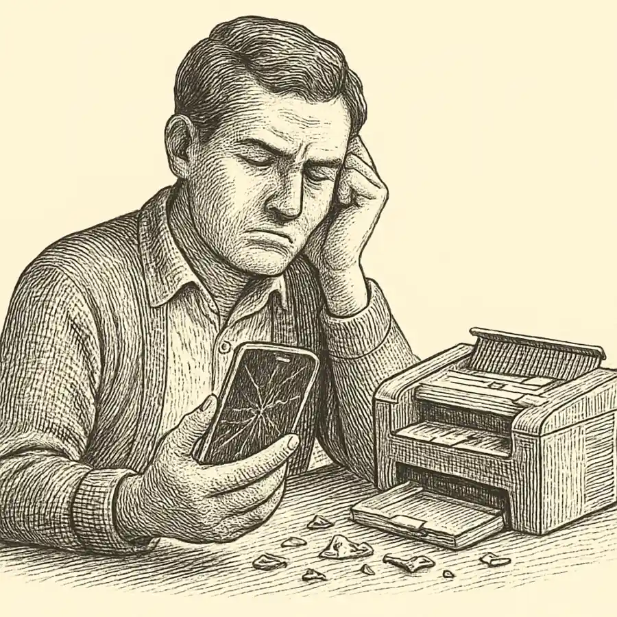 Se rompen a propósito — ilustración Ilustración en grabado sobre Se rompen a propósito