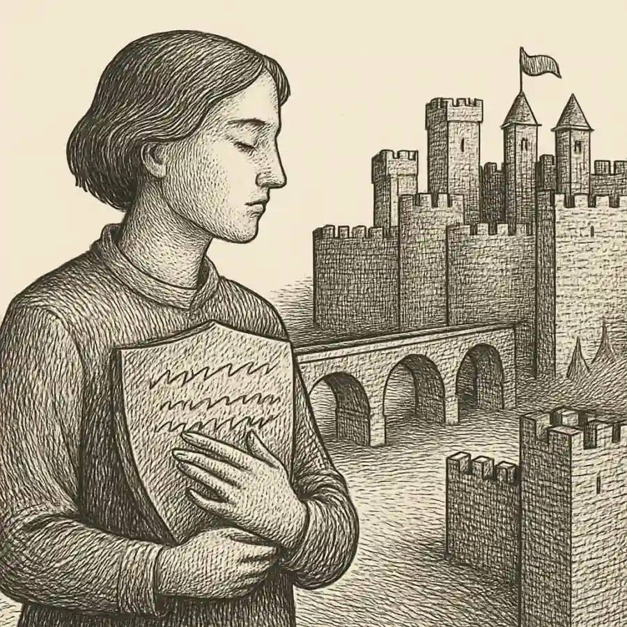 Ilustración en grabado sobre Puentes, no fronteras