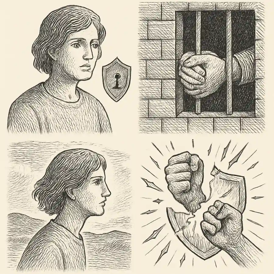 Así nace y muere una certeza — ilustración Ilustración en grabado sobre Así nace y muere una certeza