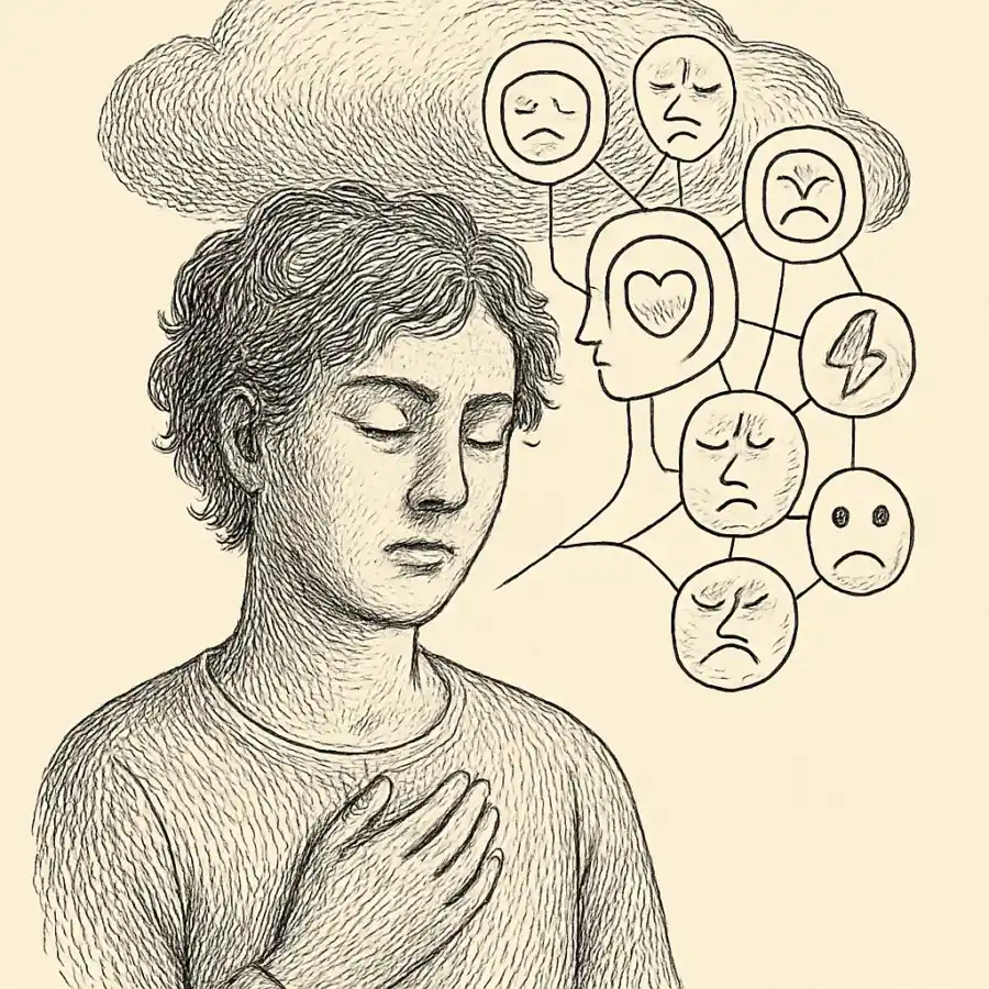 No calmarme, sino entenderme — ilustración Ilustración en grabado sobre No calmarme, sino entenderme
