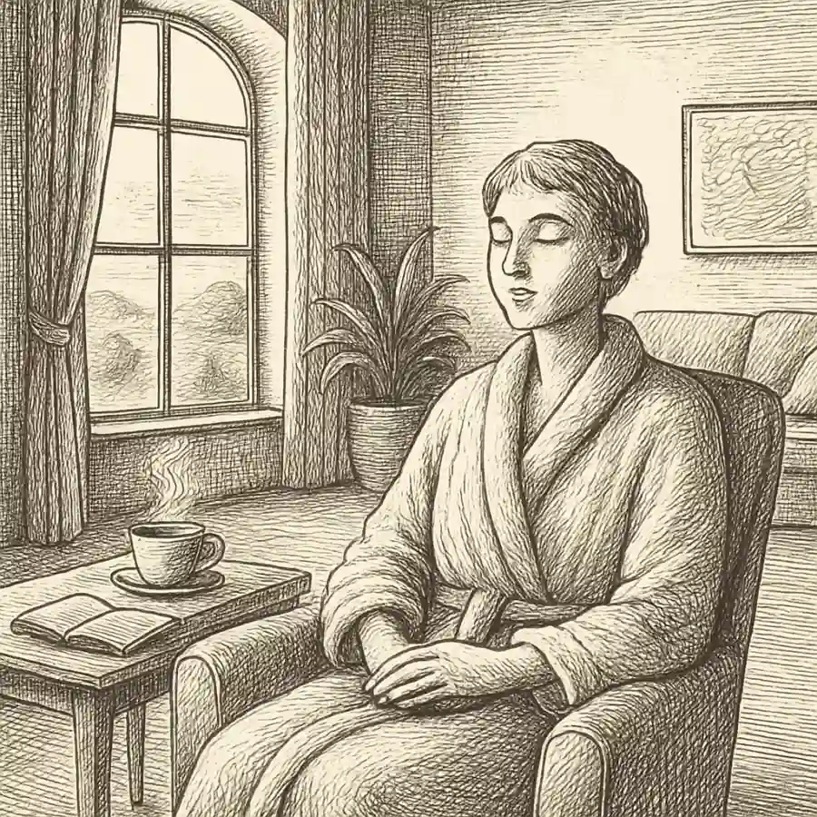 Lujo auténtico sin apuro — ilustración Ilustración en grabado sobre Lujo auténtico sin apuro