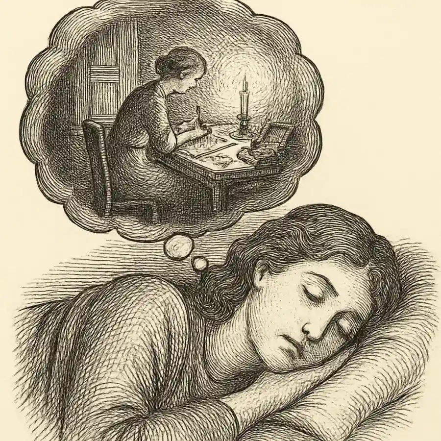 Ilustración en grabado sobre Mis sueños: taller secreto nocturno