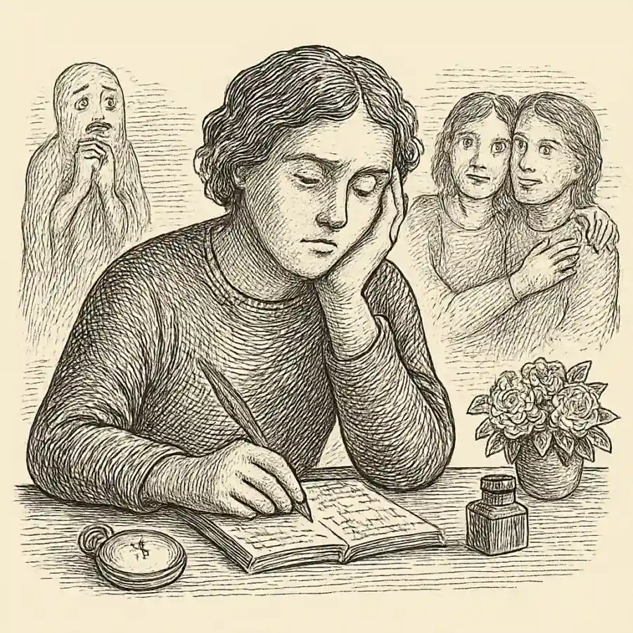Ilustración en grabado sobre Amigos: agenda, miedo y cariño