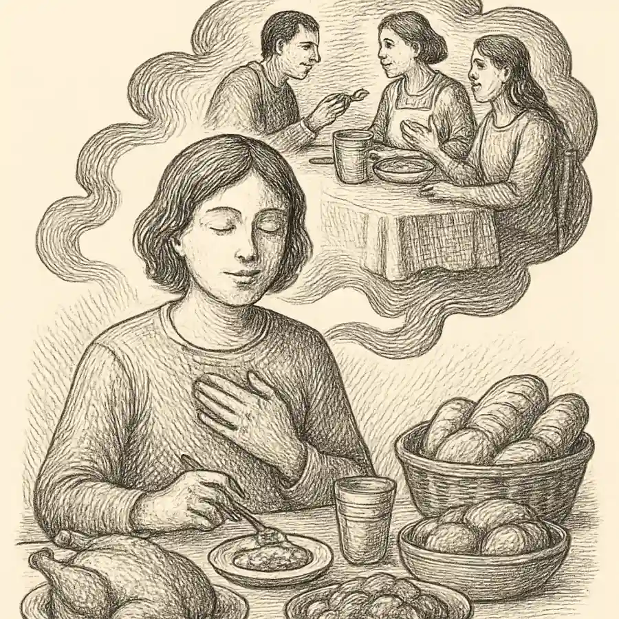 Lo que siento cuando como — ilustración Ilustración en grabado sobre Lo que siento cuando como