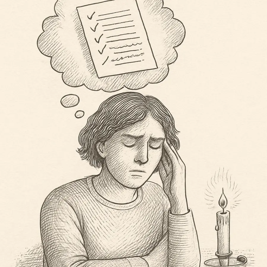 Ilustración en grabado sobre La lista invisible en mi cabeza
