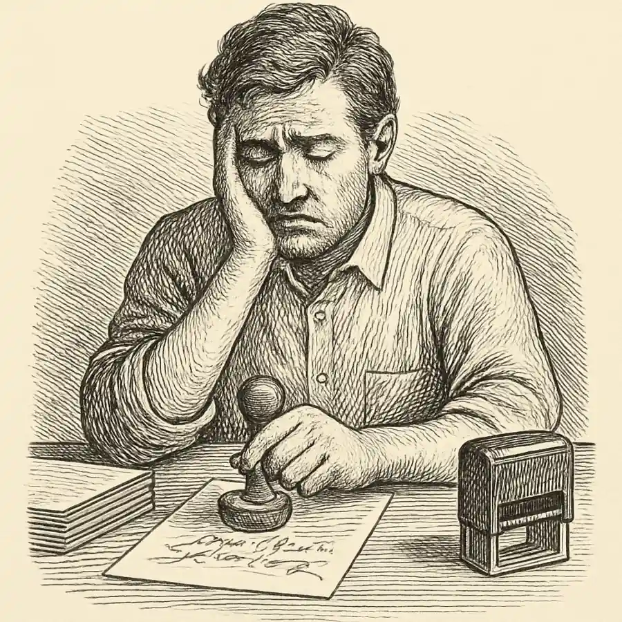 Ilustración en grabado sobre Sellos para perdonarme