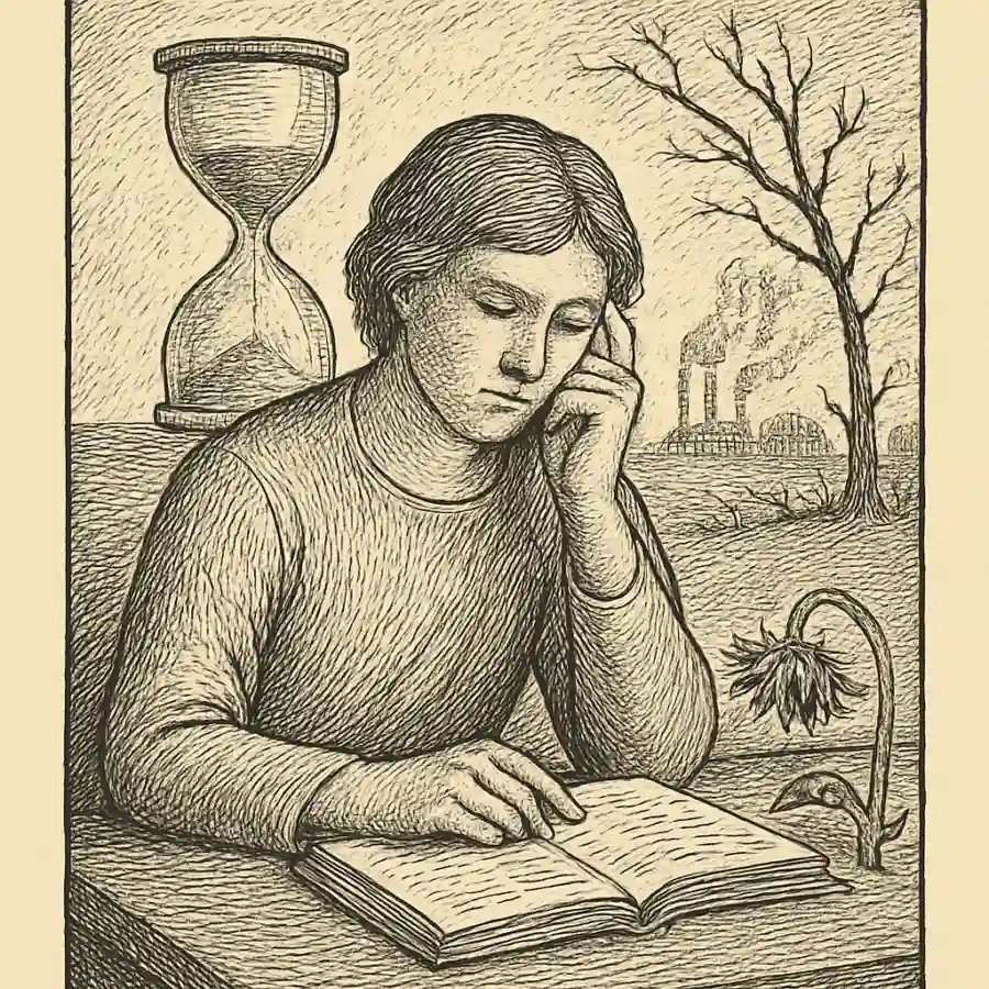 Ilustración en grabado sobre Ética para lo que no vuelve