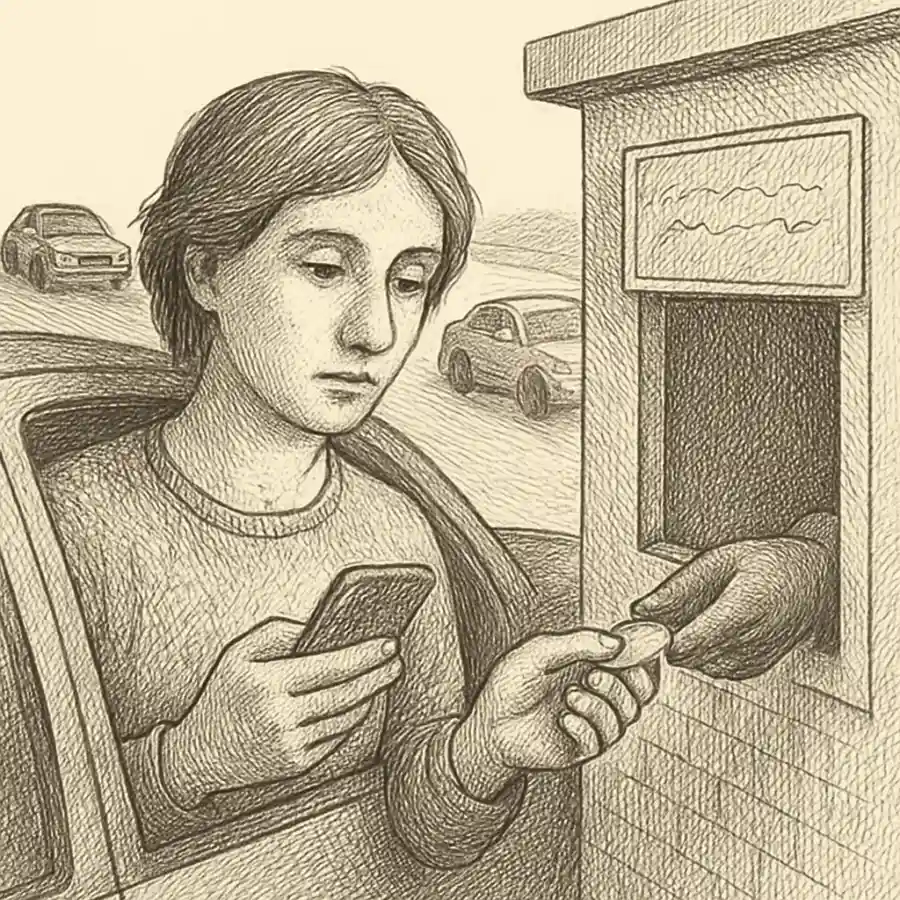 Ilustración en grabado sobre El peaje de mi atención