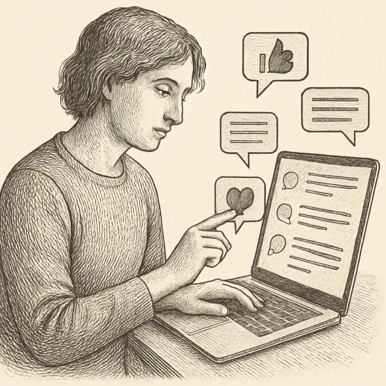 Ilustración en grabado sobre Compasión en comentarios