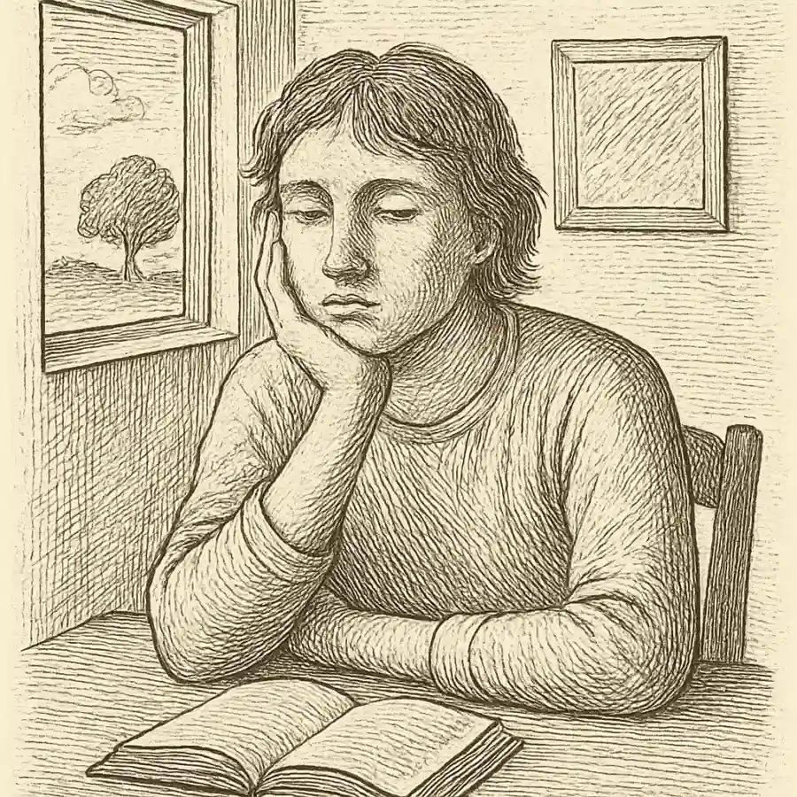 Aburrirme es mi protesta — ilustración Ilustración en grabado sobre Aburrirme es mi protesta