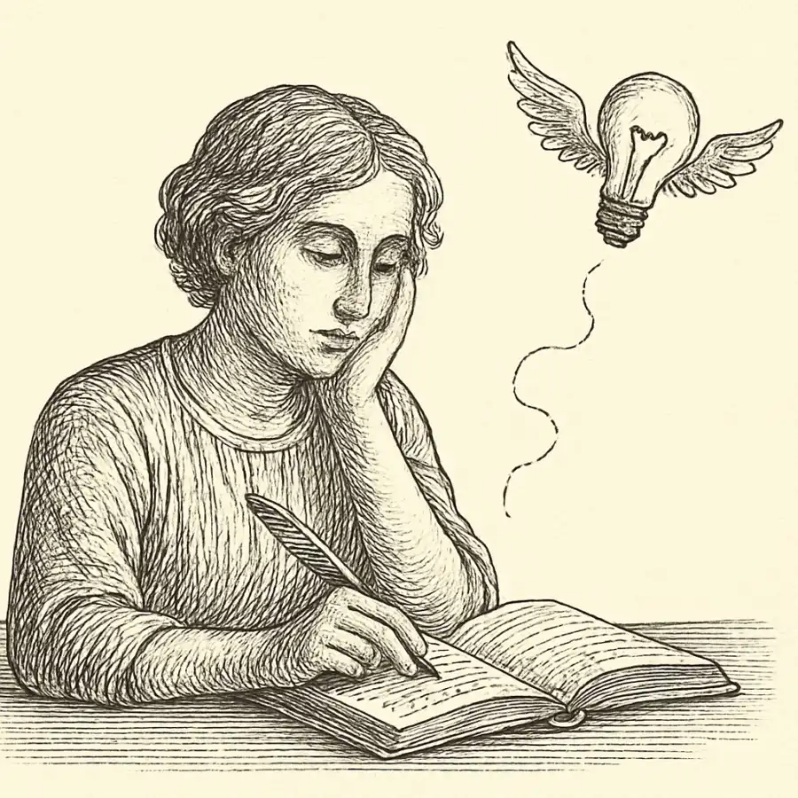 La idea que se me escapa — ilustración Ilustración en grabado sobre La idea que se me escapa
