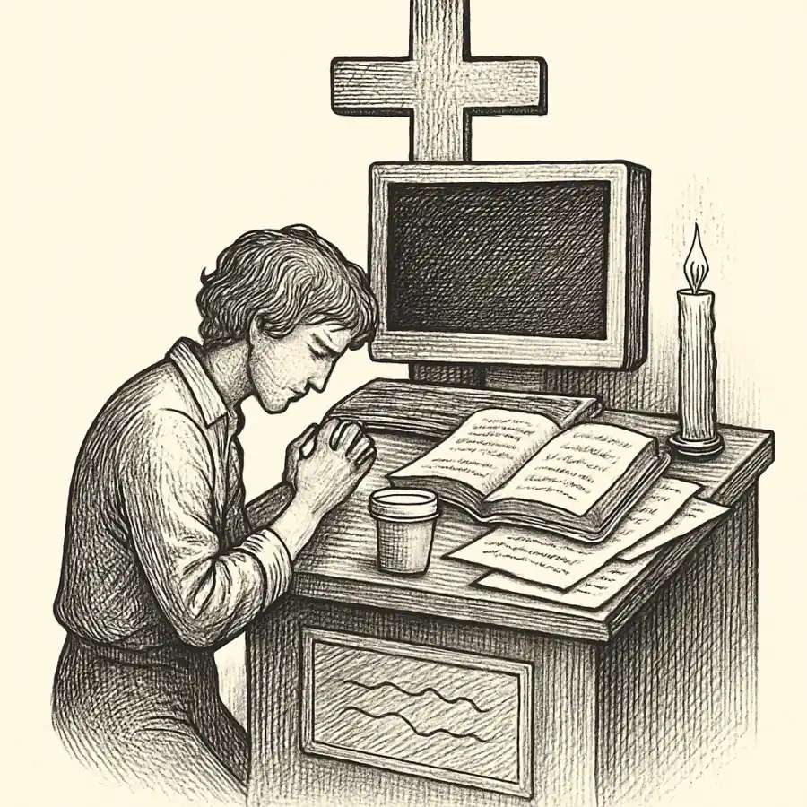 Ilustración en grabado sobre Mi altar se llama trabajo