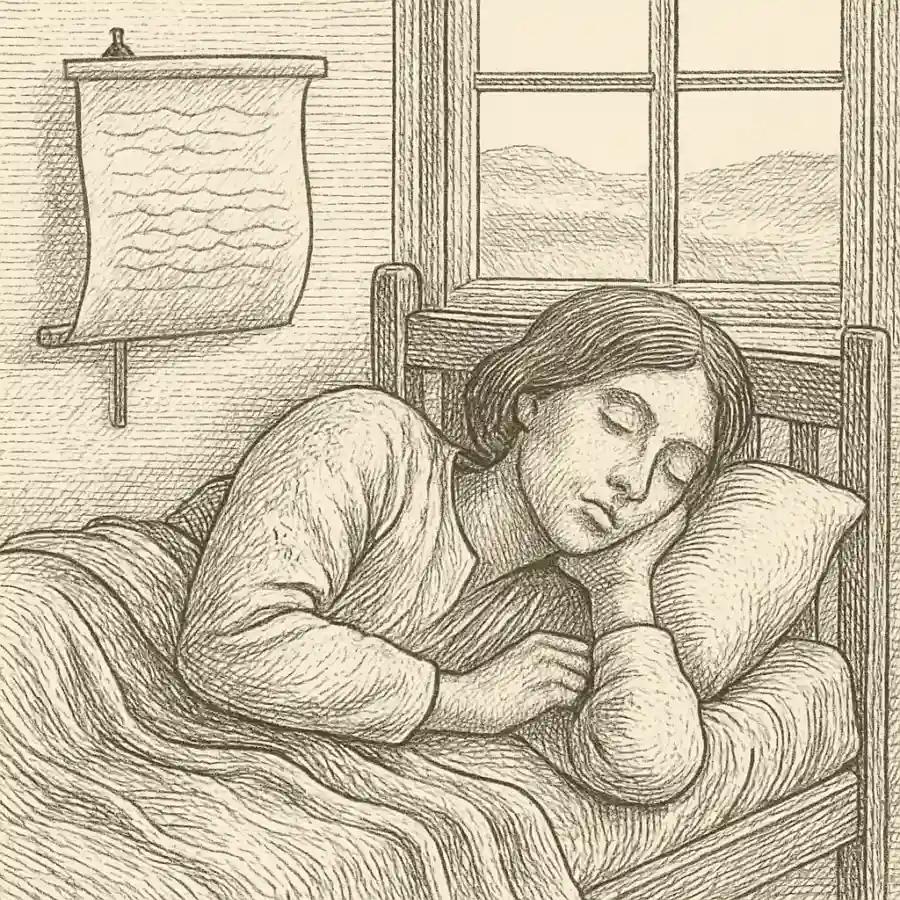 Siesta: mi huelga pequeña — ilustración Ilustración en grabado sobre Siesta: mi huelga pequeña