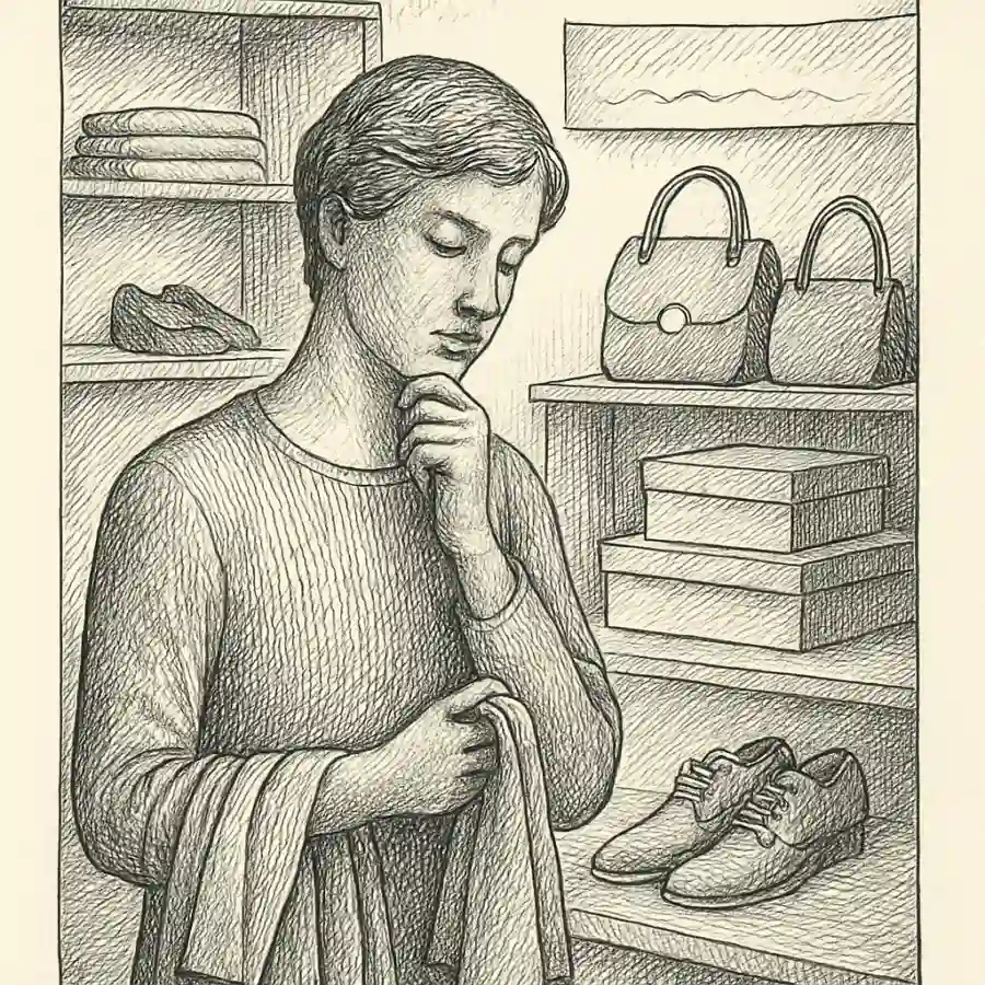 Ilustración en grabado sobre Compraba versiones de mí