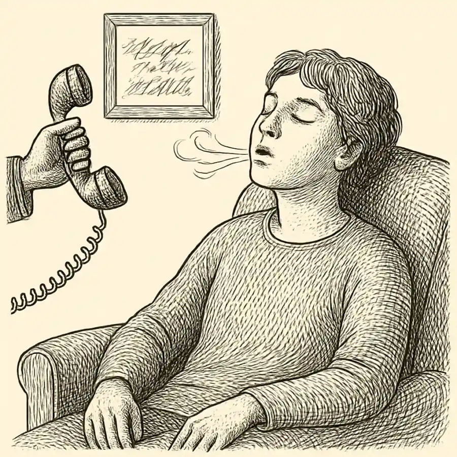 Cuando cancelan, respiro — ilustración Ilustración en grabado sobre Cuando cancelan, respiro