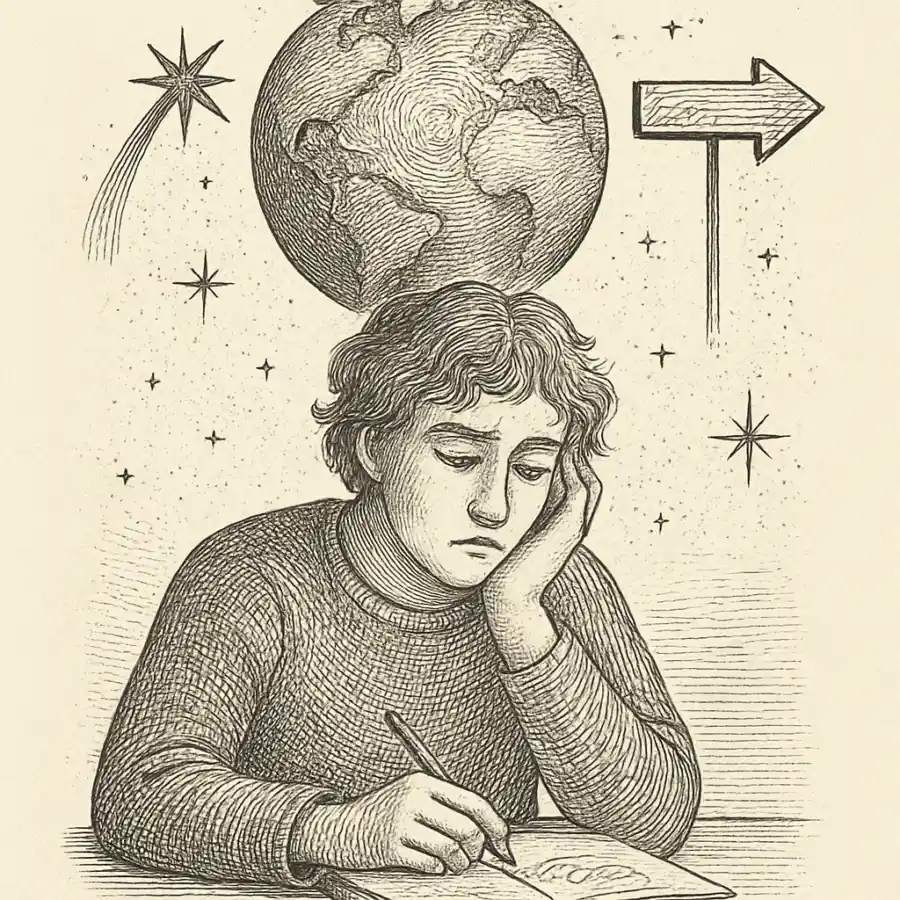 Ilustración en grabado sobre No sé si eran señales