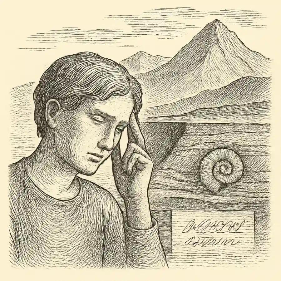 Ilustración en grabado sobre Pensar en millones de años
