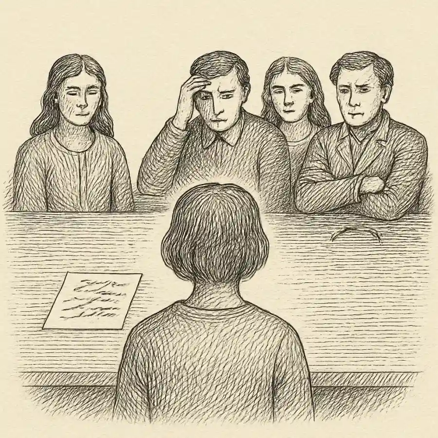 Hay cosas que nadie dice primero — ilustración Ilustración en grabado sobre Hay cosas que nadie dice primero