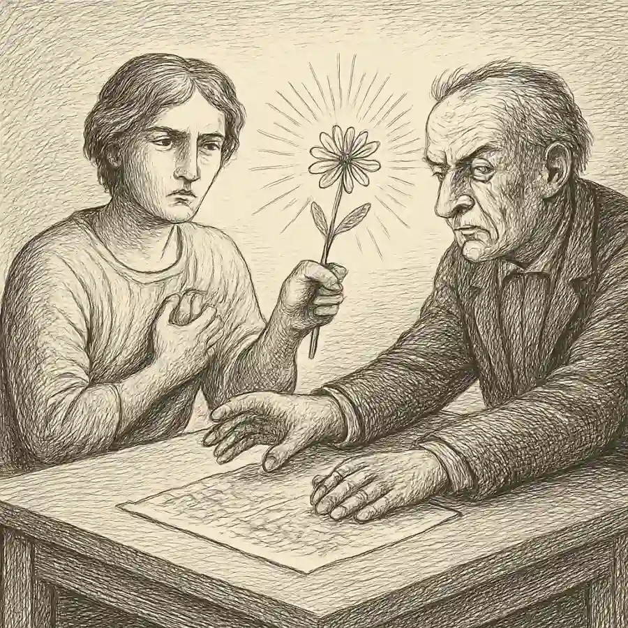 Ilustración en grabado sobre Me niego a cederles la esperanza