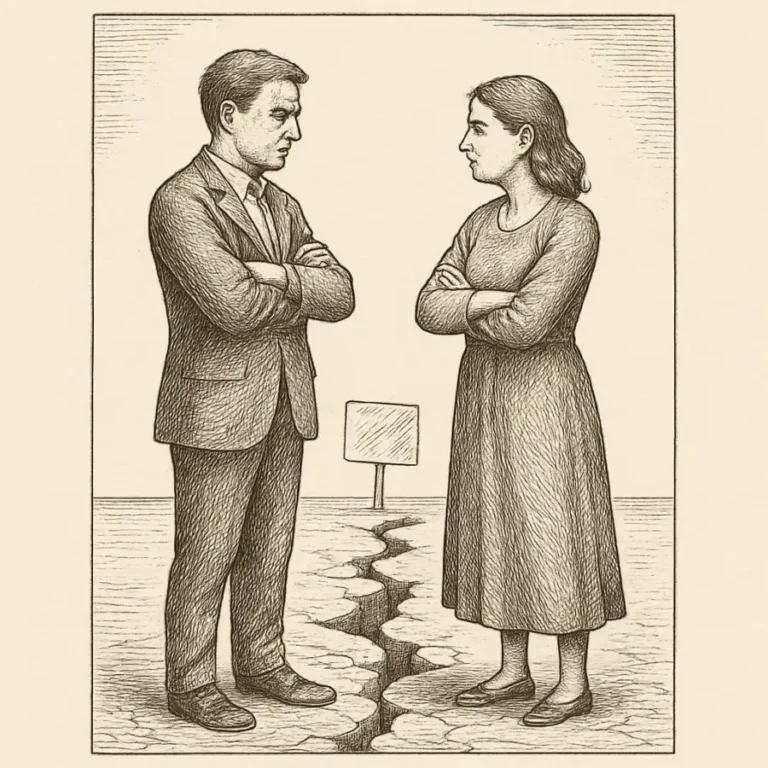 Ilustración en grabado sobre Tener razón nos arruinó