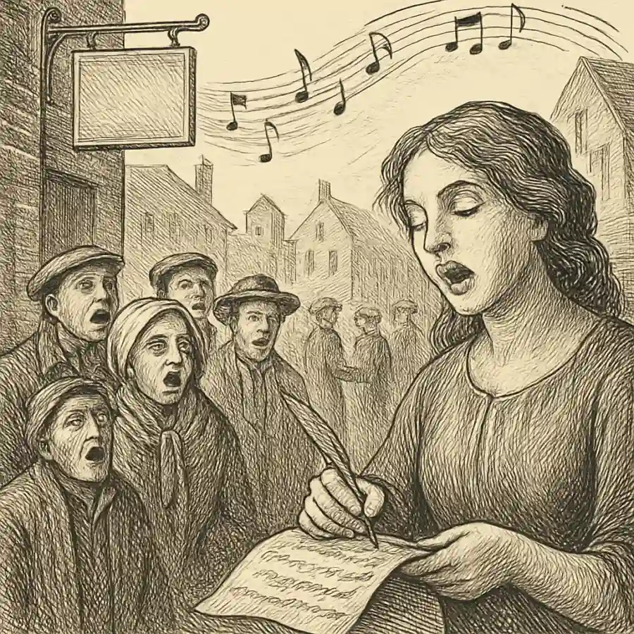 Lo que canta la calle — ilustración Ilustración en grabado sobre Lo que canta la calle