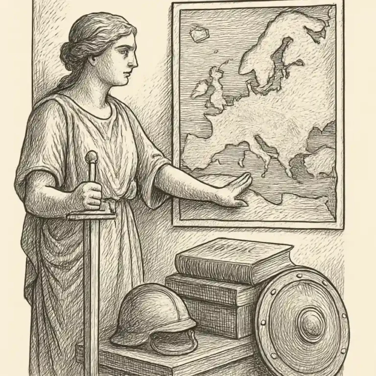 Ilustración en grabado sobre Europa ya no puede fingir