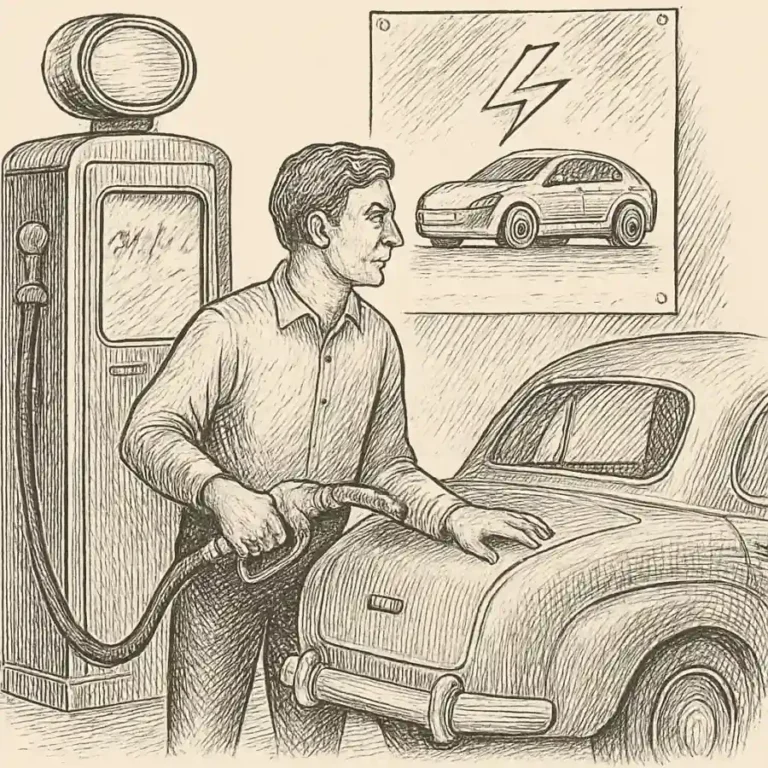 Ilustración en grabado sobre Gasolina para los raros