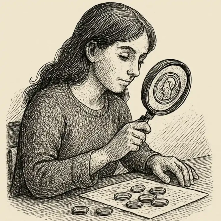 Ilustración en grabado sobre Aprendí a mirar el dinero