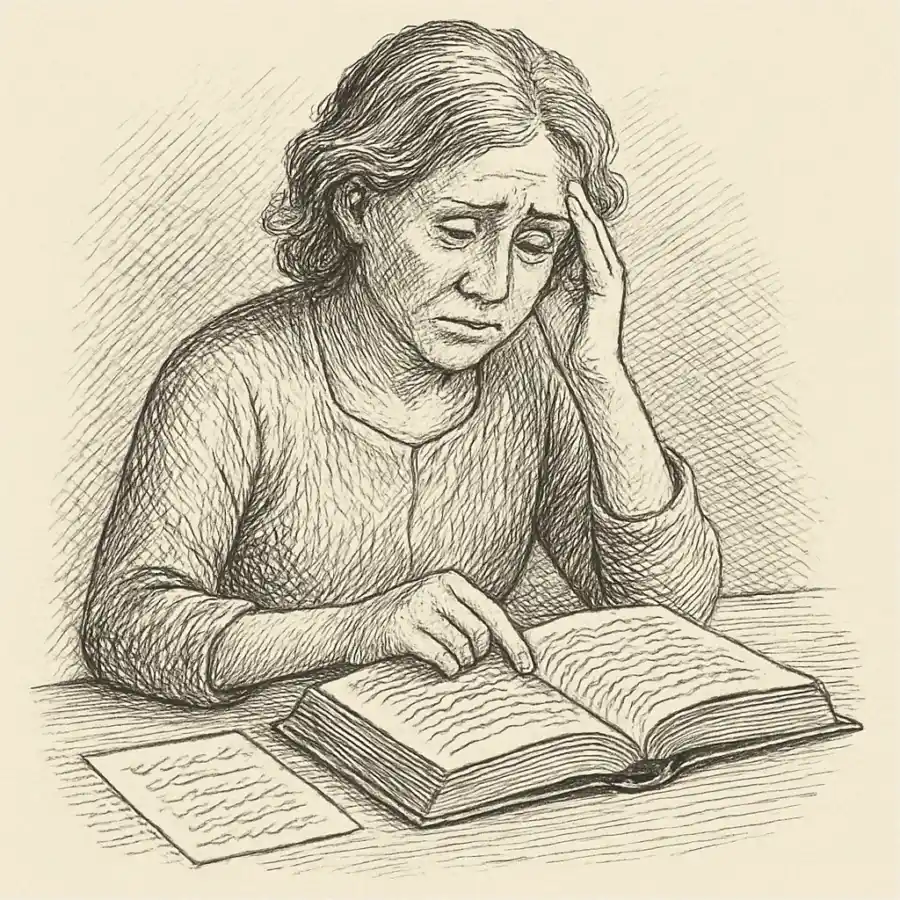 Leer sin pena — ilustración Ilustración en grabado sobre Leer sin pena