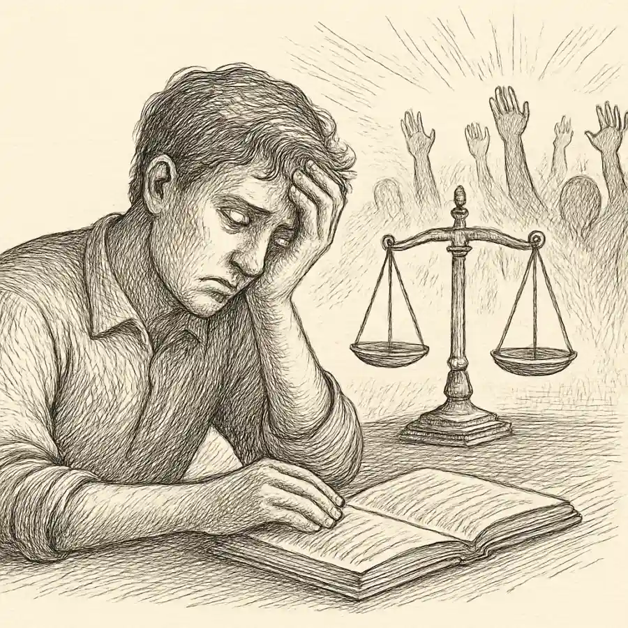 No era solo cansancio — ilustración Ilustración en grabado sobre No era solo cansancio