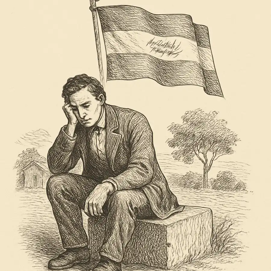 La patria sin permiso — ilustración Ilustración en grabado sobre La patria sin permiso