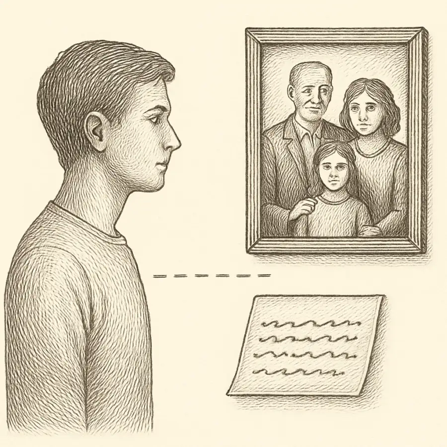 Ilustración en grabado sobre La distancia también cuida