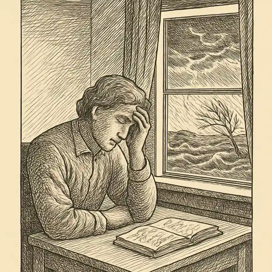 El clima dentro de casa — ilustración Ilustración en grabado sobre El clima dentro de casa