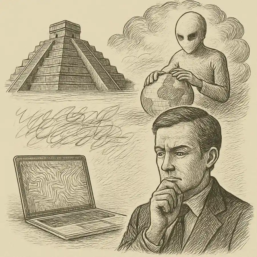 Ilustración en grabado sobre ¿Y si el futuro no es tan nuestro como creemos?